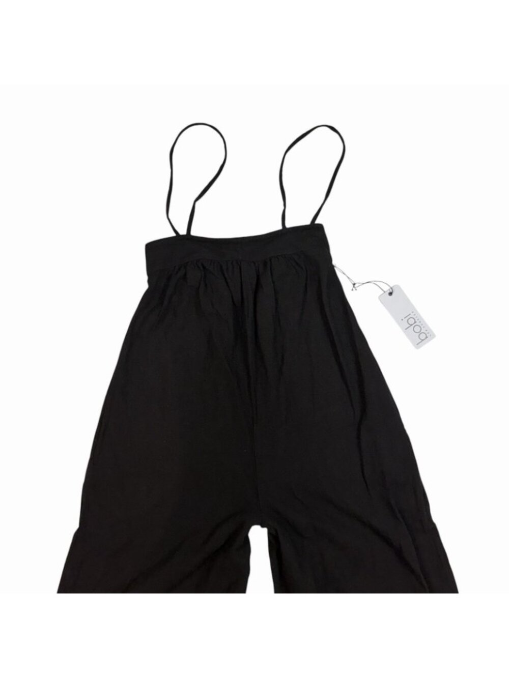 BOBI Overall Pants Size Small Black Wide Leg Ultra High Rise Waist 51E-389015 - Picture 4 of 10